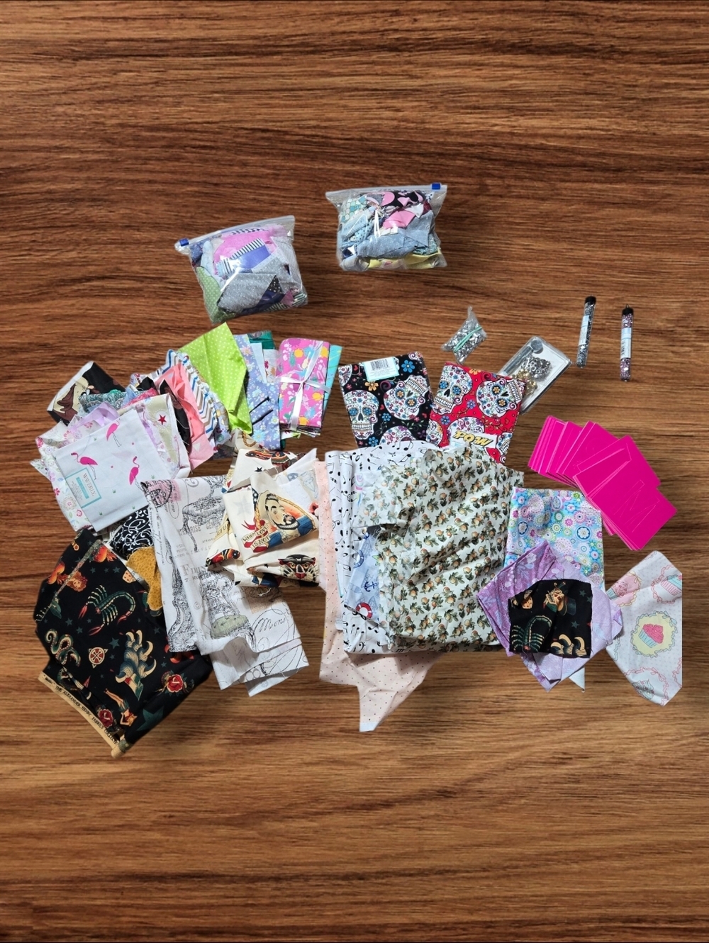 Fabric Pieces And Embellishment Set
